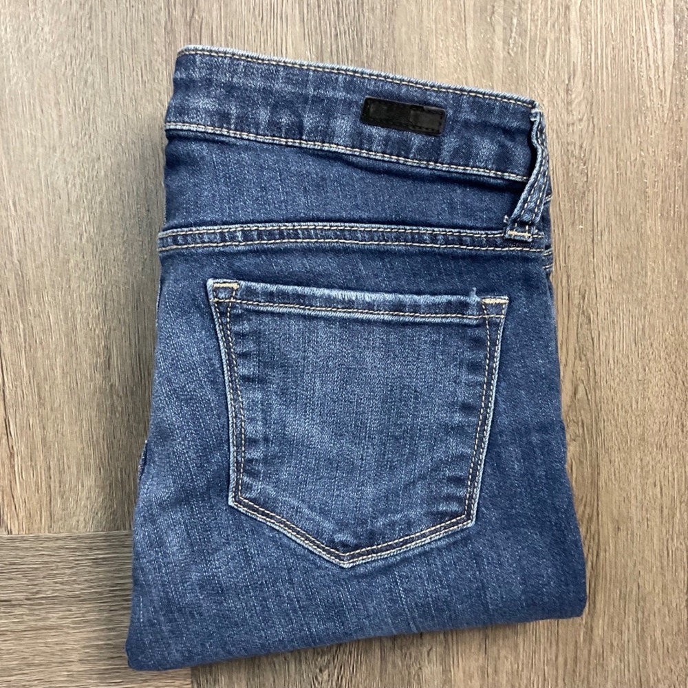 KUT from the Kloth Distressed Straight Boyfriend Jeans Women 4 Medium Wash Blue - Picture 6 of 10